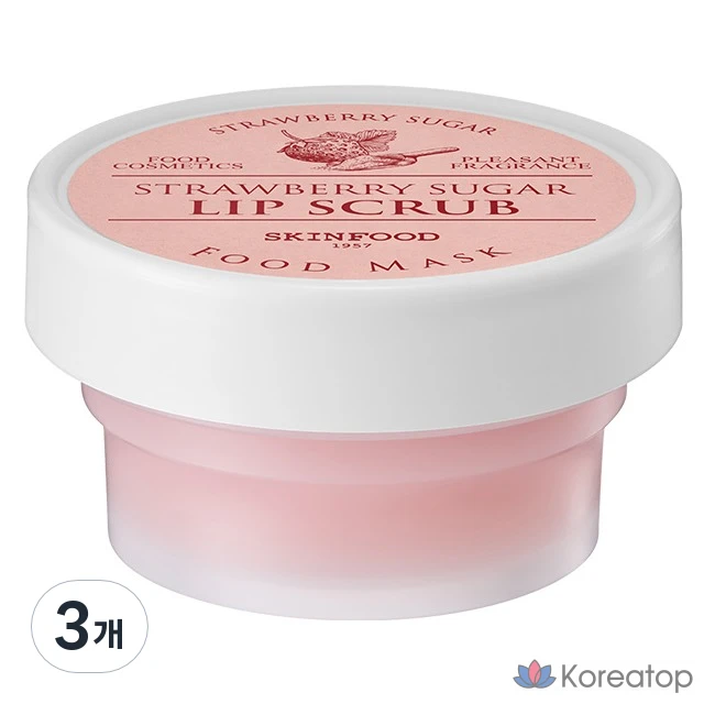 Бальзам для губ Skinfood Strawberry Sugar Food Mask Lip Scrub, 21 г, 3 шт.