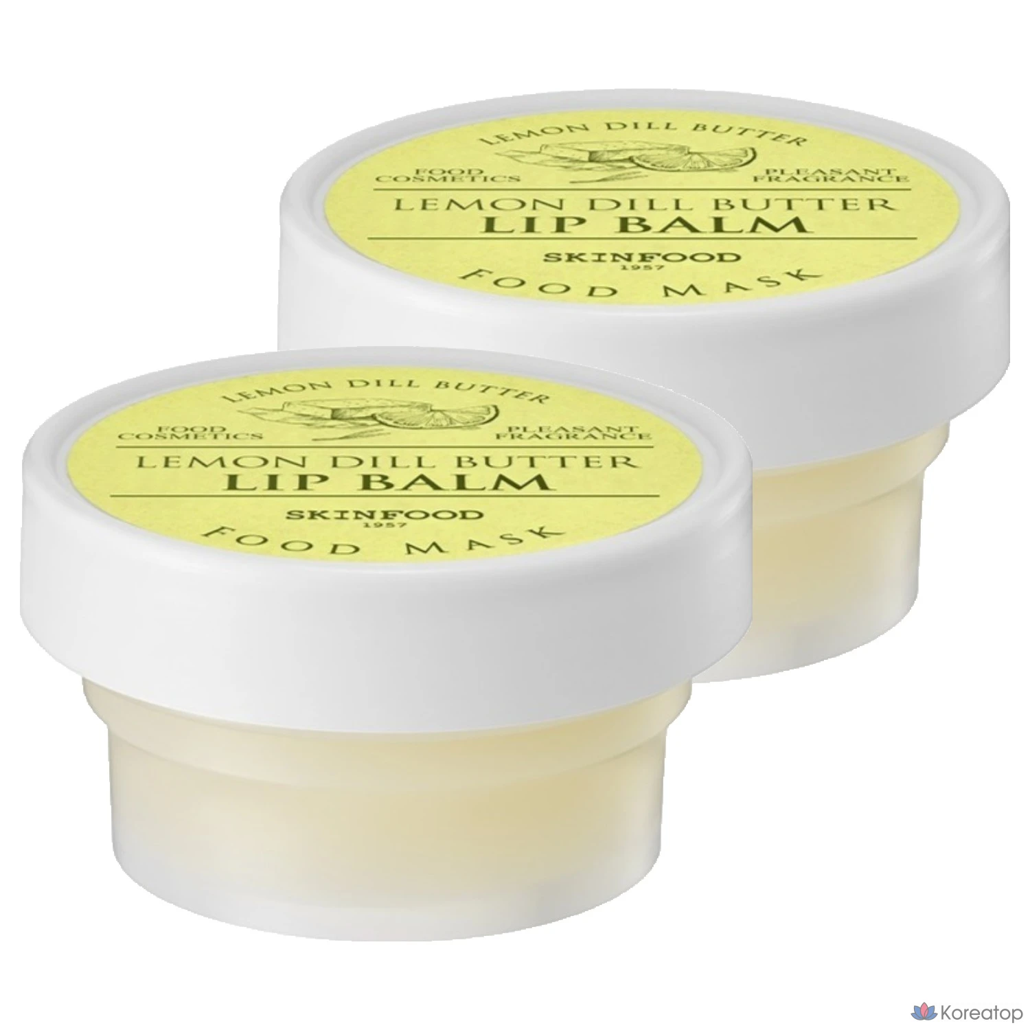 Бальзам для губ Skinfood Butter Food Mask Lip Balm, оттенок Lemon Dill, 21 г, 2 шт.