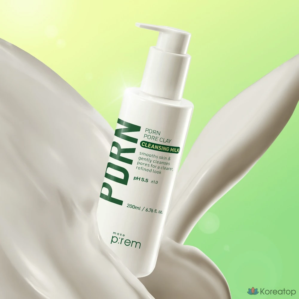 Очищающее молочко MAKE P:REM PDRN Pore Clay Cleansing Milk, 200 мл