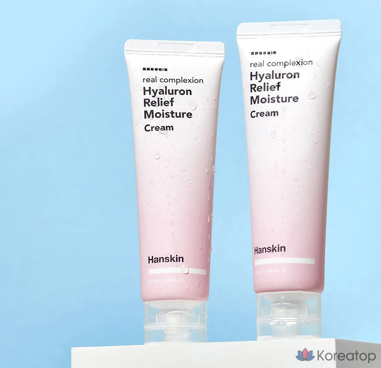 Крем для лица HANSKIN Real Complexion Hyaluron Relief Moisture Cream, 50 мл, 1 шт.