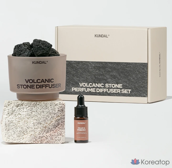 Диффузор для дома Kundal Volcanic Stone Perfume Diffuser Set, Pear & Freesia, 10 мл, 2 шт., фото 2