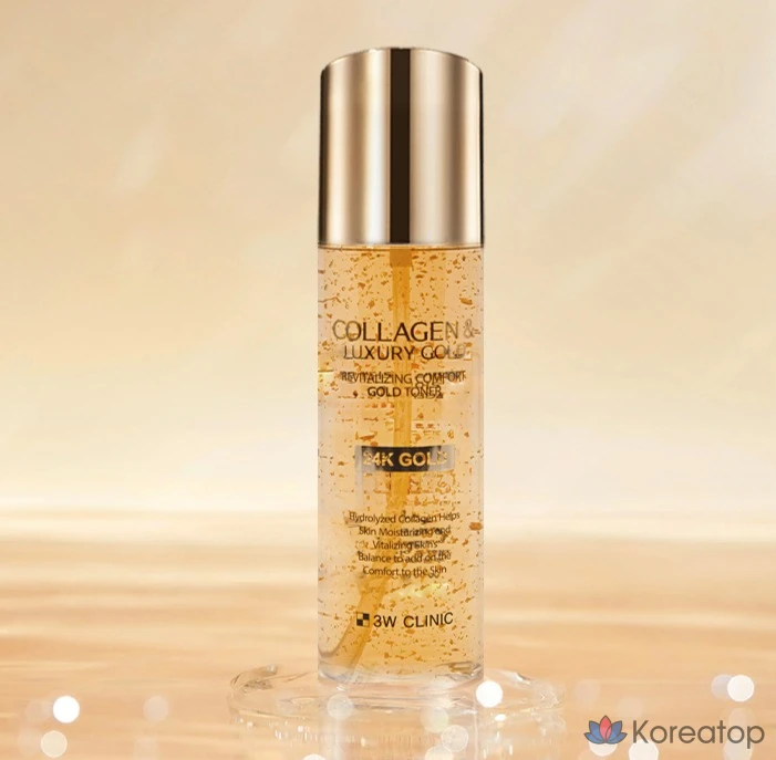 Тонер 3W Clinic Collagen &amp; Luxury Gold Comfort Gold Toner, 200 мл, 1 шт.