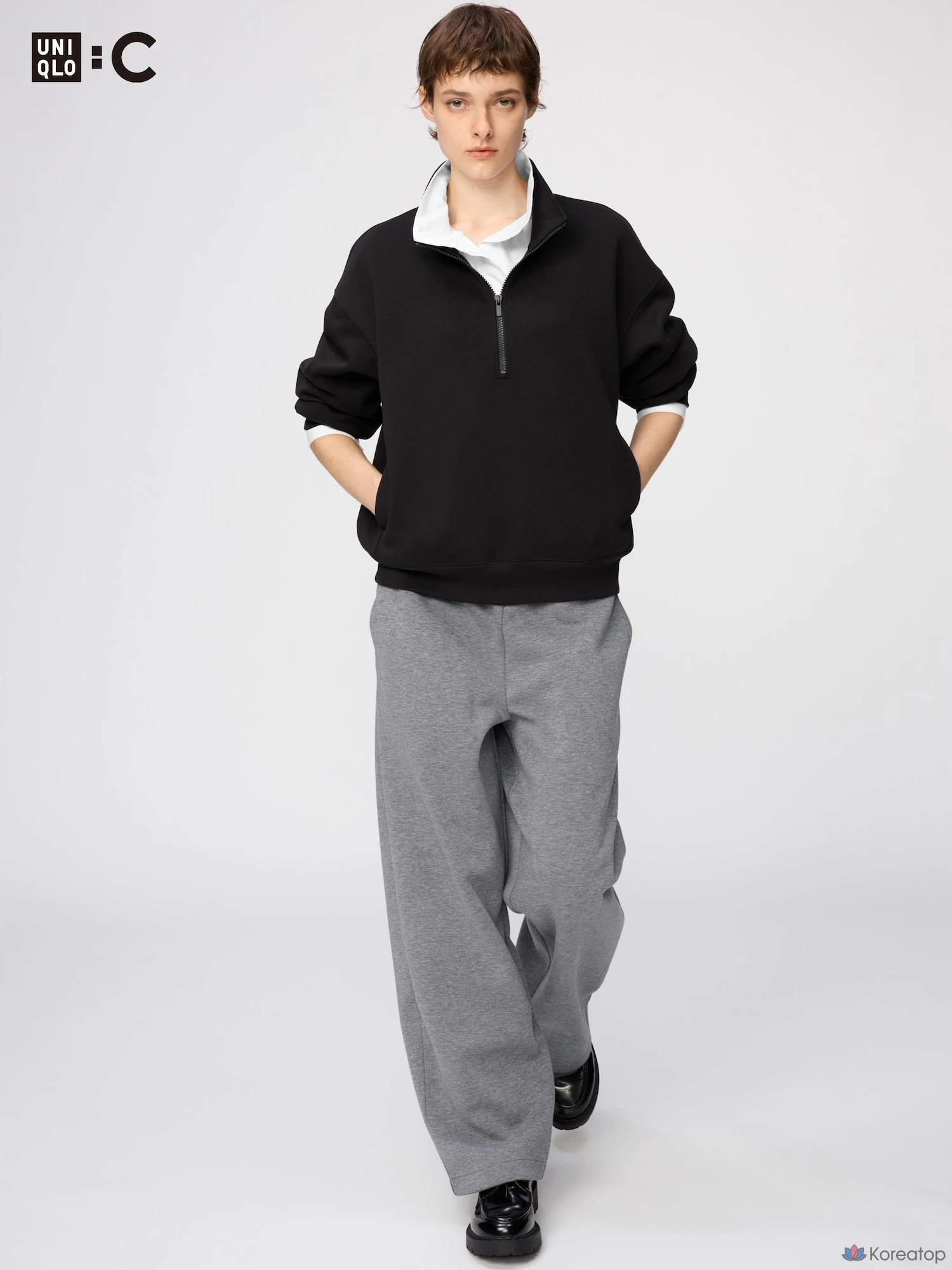 Брюки Uniqlo Sweat Wide Pants, длина ноги 70–76 см, фото 3