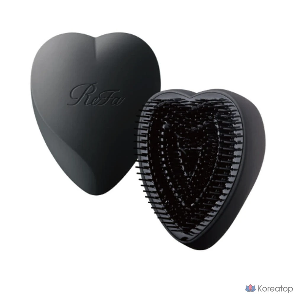 Расческа ReFa Heart Brush, оттенок Matte Black, 1 шт.
