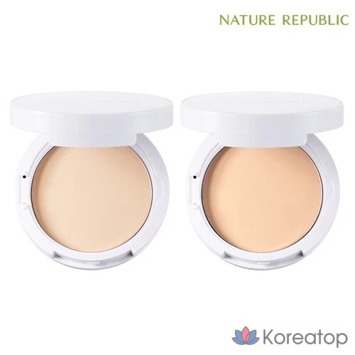 Пудра для лица Nature Republic Nature Origin Cover Two-Way Cake, оттенок 02 Natural Beige, 9 г, 1 шт.