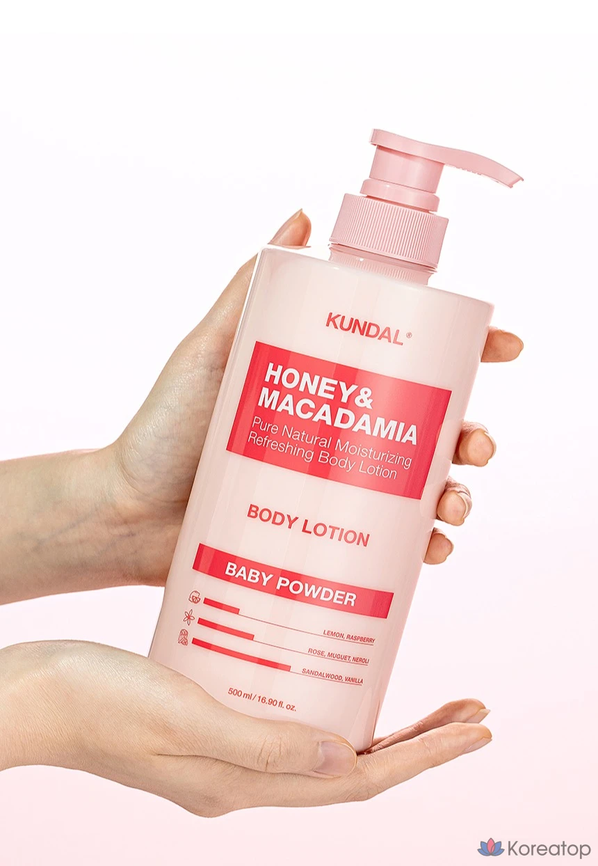Лосьон для тела Kundal Honey &amp; Macadamia Pure Body Lotion Baby Powder, 500 мл, 1 шт.