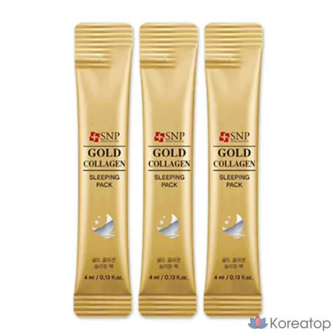 Спальная маска SNP Gold Collagen Sleeping Pack Stick, 80 мл, 1 шт.