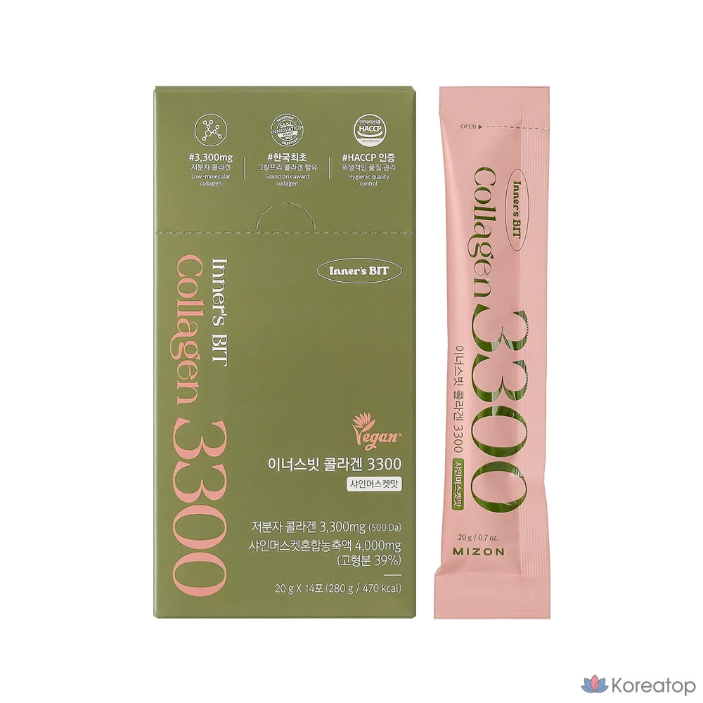 Стик-желе Mizon Inner's Fit Premium Vegan Collagen Jelly Stick, 3300 мг, 14 шт., 280 г