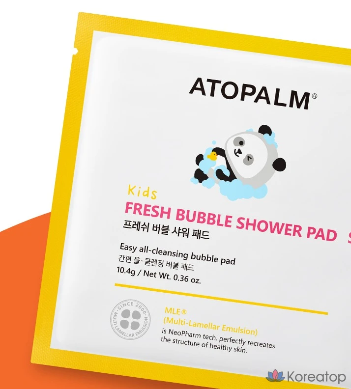 Пэды для душа Atopalm Kids Fresh Bubble Shower Pad, 52 г, 5 шт.