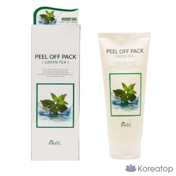Пилинг-маска Ekel Peel Off Pack Green Tea, 180 мл, 7 шт.