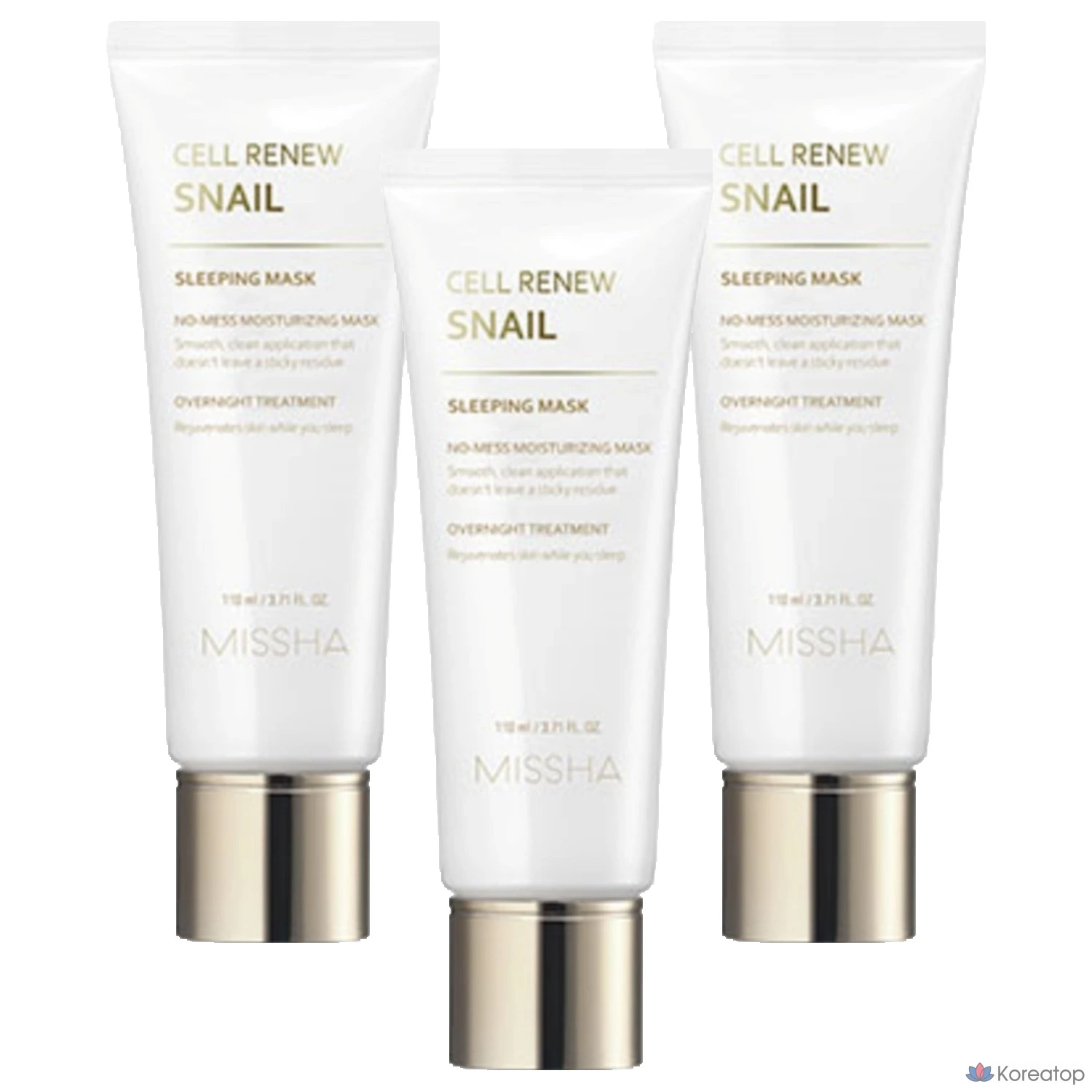 Спит-маска Missha Cell Renew Snail Sleeping Mask, 110 мл, 3 шт.