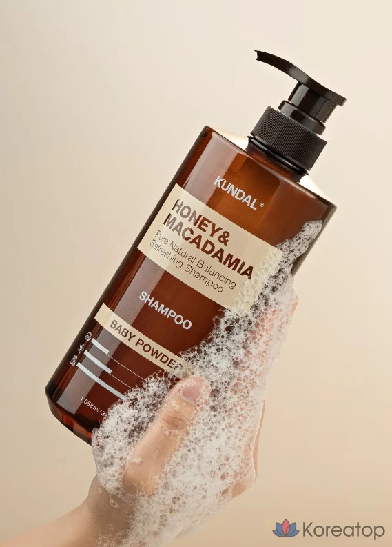 Шампунь Kundal Honey & Macadamia Nature Shampoo Baby Powder Scent, 1.058 л, 1 шт., фото 3