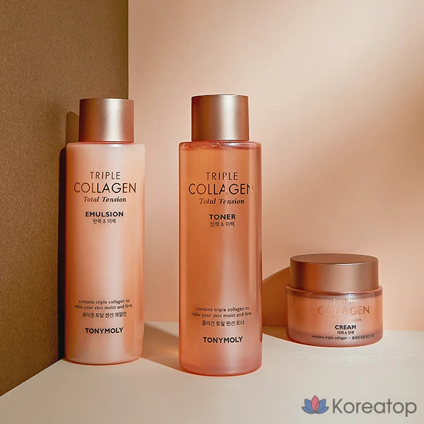 Набор для ухода Tony Moly Triple Collagen Total Tension 3-piece Set, 2 шт., фото 4