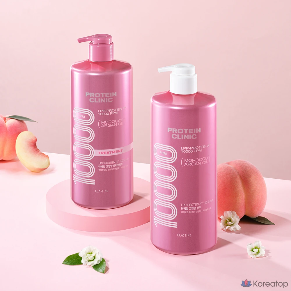 Шампунь Elastine Protein Clinic 10000 Moroccan Argan Oil, аромат Peach Blossom, 1 л, 1 шт.
