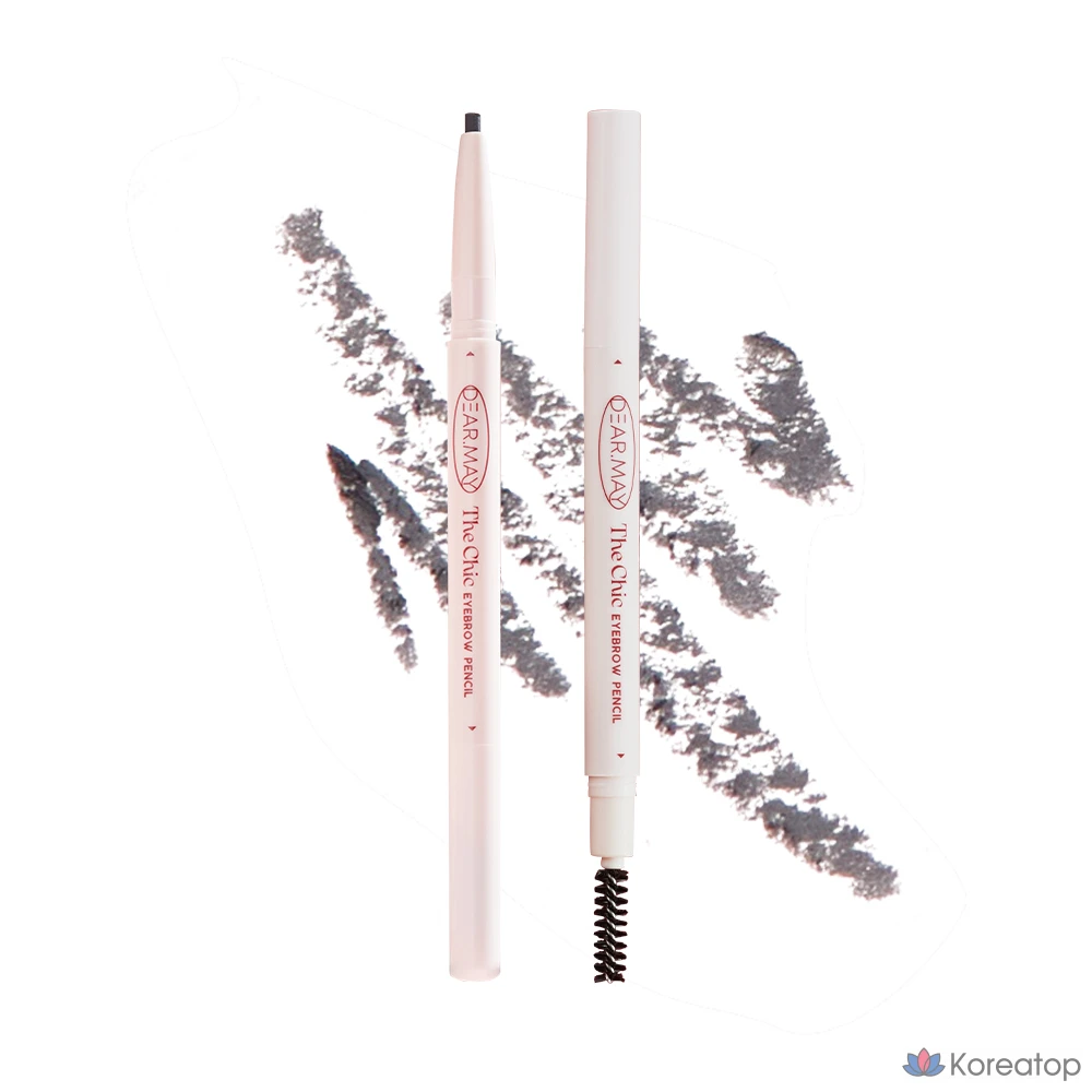 Карандаш для бровей DEARMAY The Chic Eyebrow Pencil, оттенок 01 Ash Gray, 0.18 г, 1 шт.