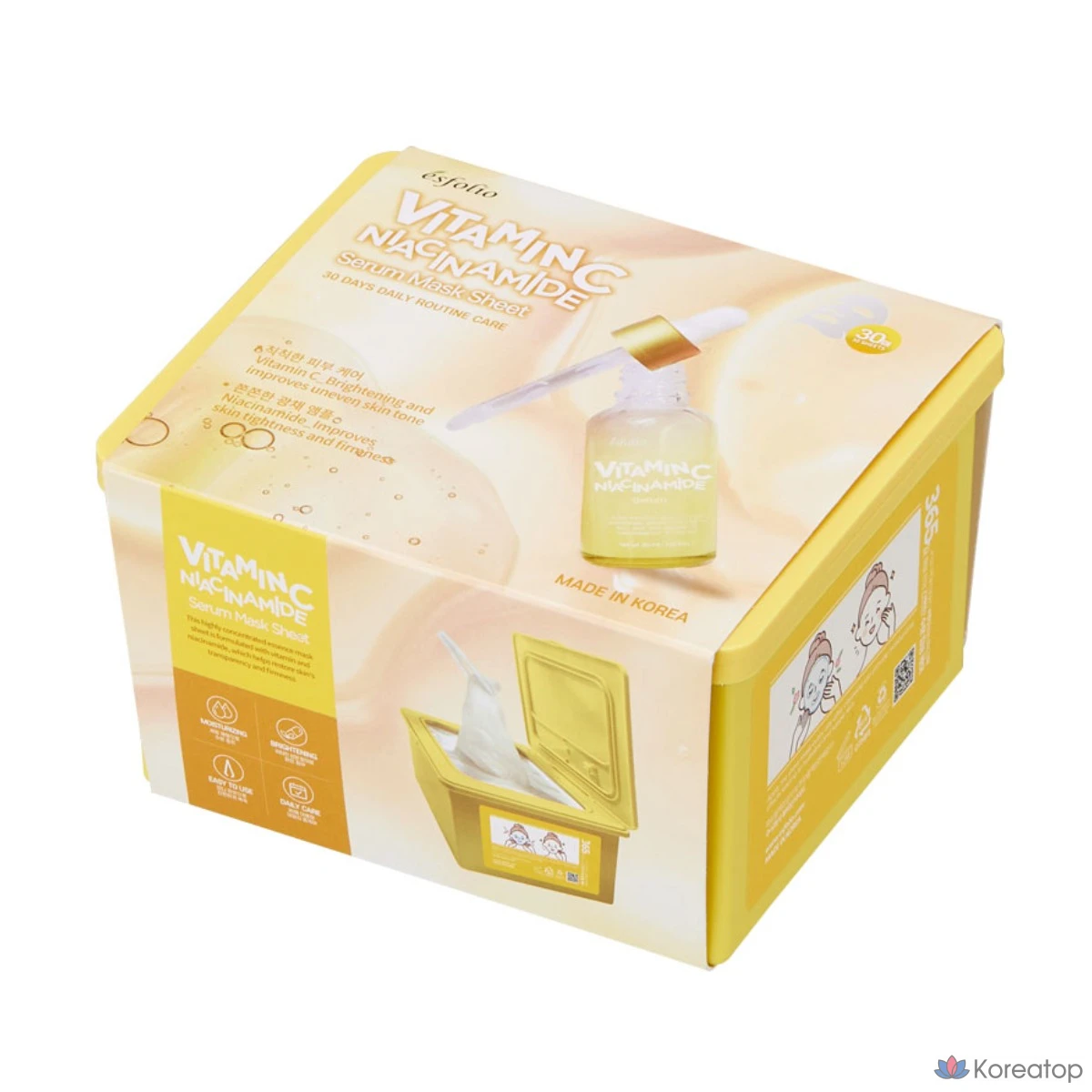 Тканевая маска для лица Esfolio Vitamin C Essence Peel-off Mask Pack, 90 шт.