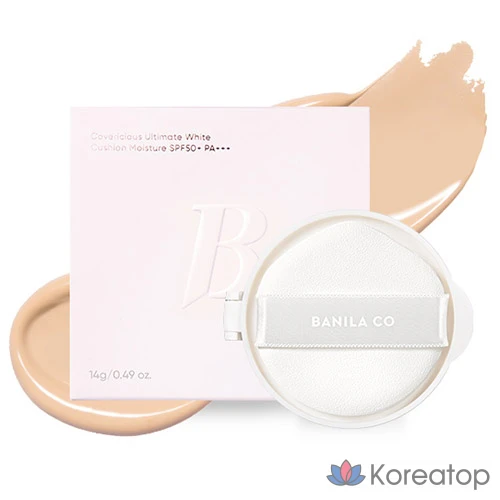 Кушон-основа BANILA CO Coverlicious Ultimate White Moisture Cushion Foundation Refill, оттенок 22 Natural, 14 г, 1 шт.