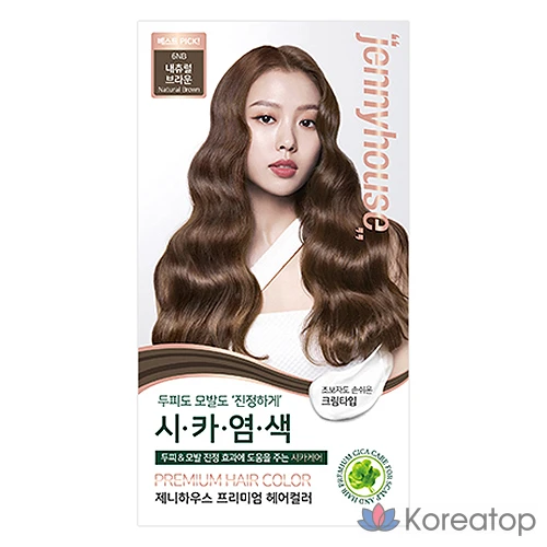 Краска для волос JennyHouse Premium Hair Color, оттенок Natural Brown 6NB, 1 шт.