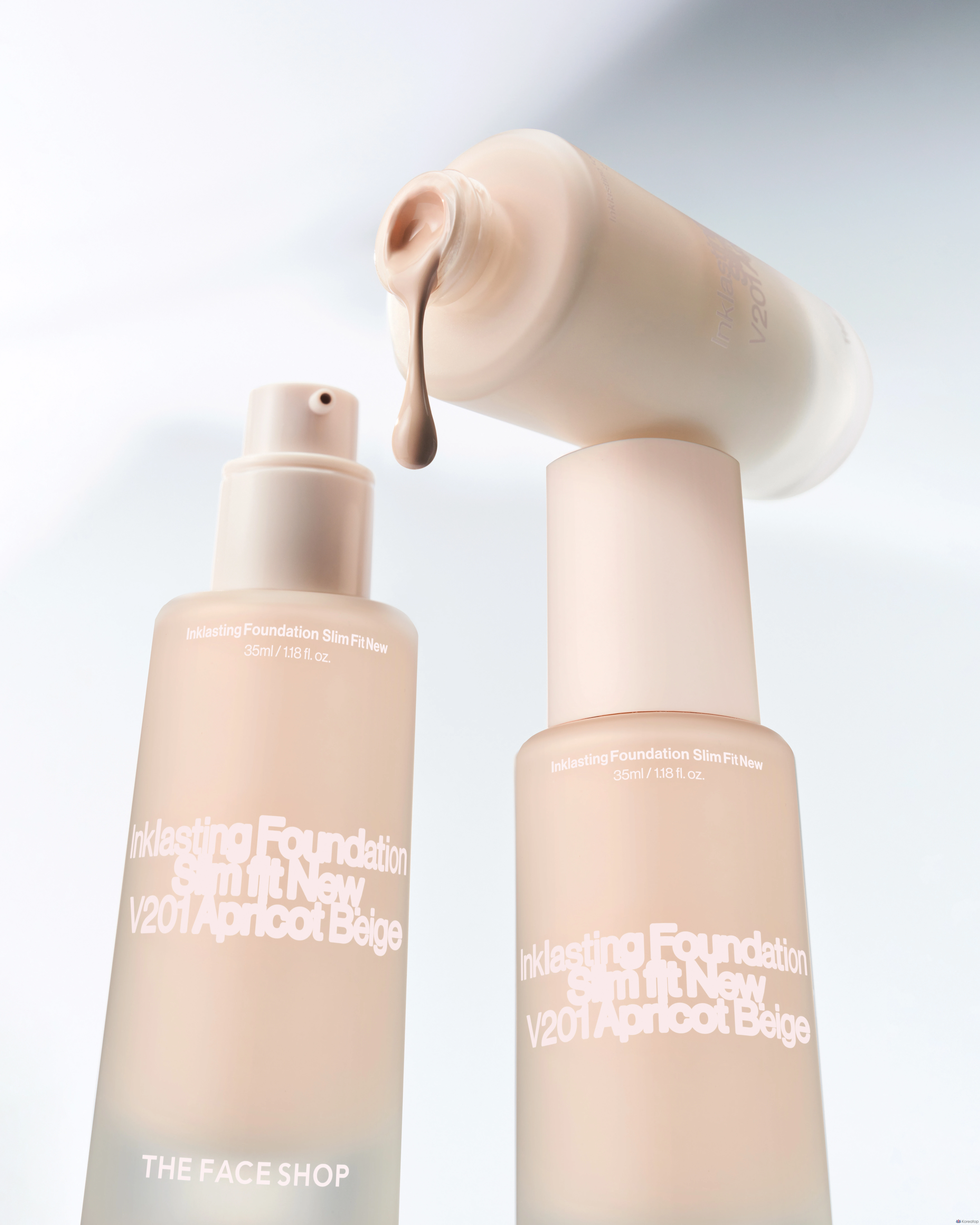 Фундация The Face Shop Ink Lasting Foundation Slim Fit New, оттенок V201, 35 мл, 1 шт., фото 5