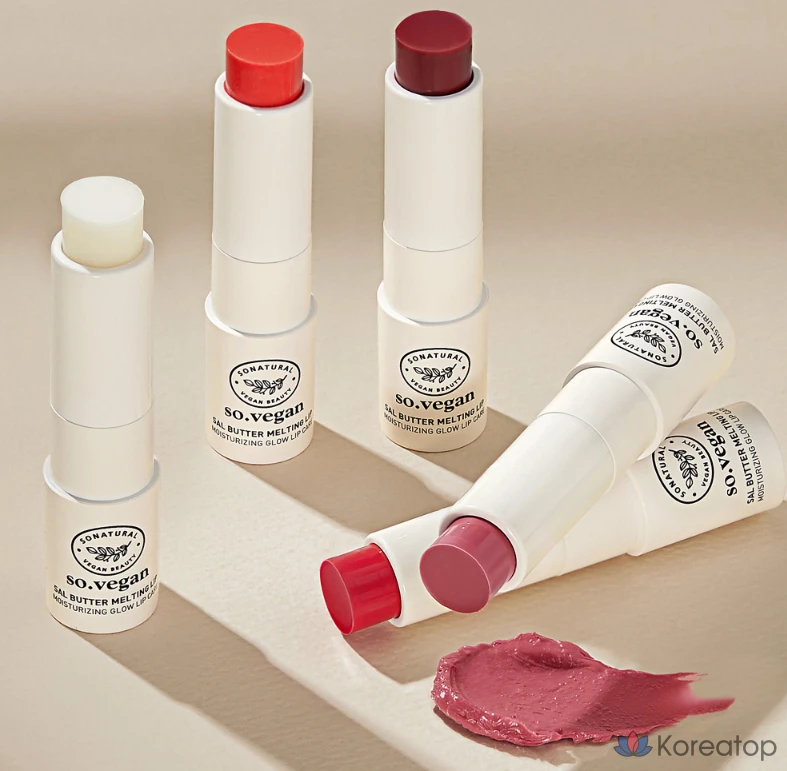Бальзам для губ So Natural Vegan Sal Butter Melting Lip Balm, оттенок 03 Clear Berry, 3.8 г, 1 шт., фото 7