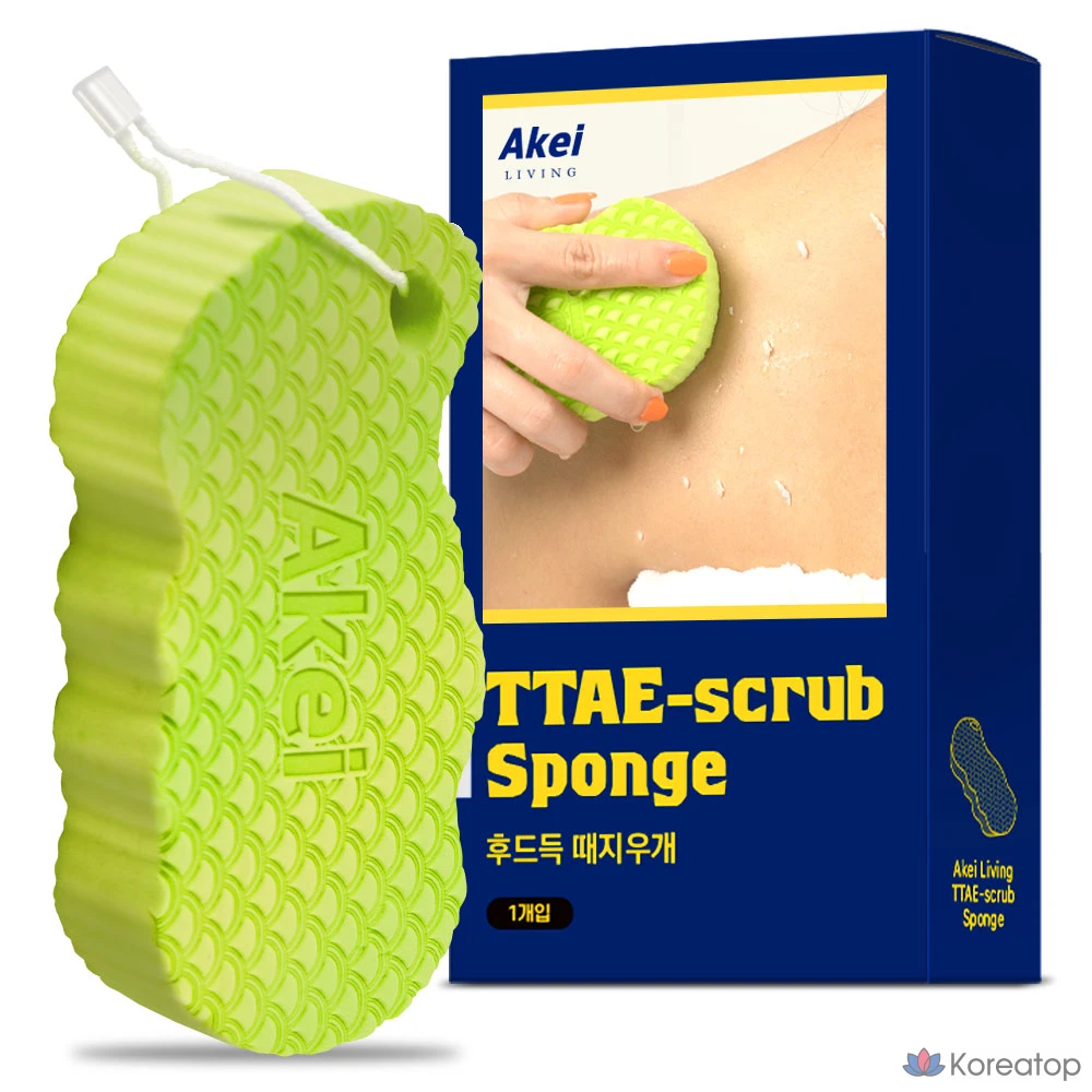 Скраб-спонж Akei Derma+ Living Hoodduk Exfoliating Sponge, 1 шт.