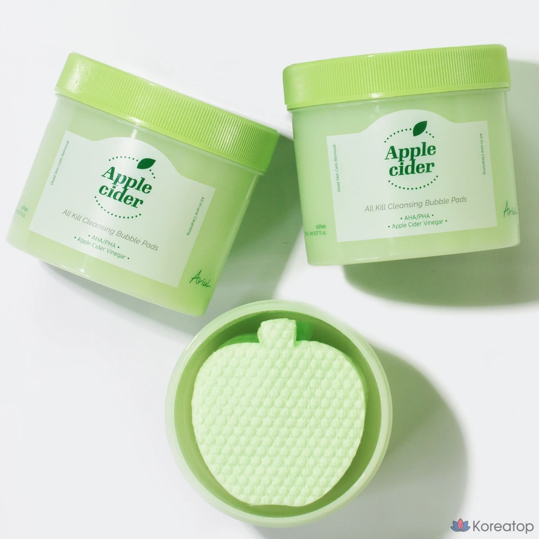 Пэды для умывания Ariul Apple Cider All Kill Cleansing Bubble Pad, 60 шт.