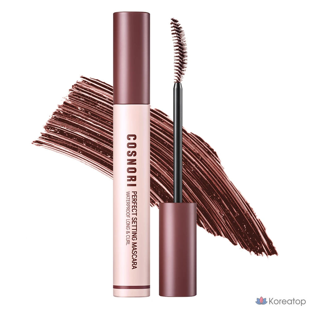 Тушь для ресниц Cosnori Perfect Setting Waterproof Long & Curl Mascara, оттенок 03 Rosy Brown, 7 мл, 1 шт.