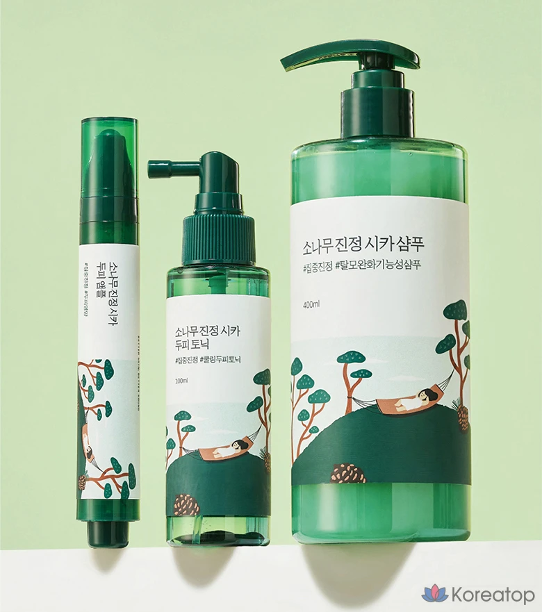 Ампульная сыворотка для кожи головы Round Lab Pine Tree Calming Cica Ampoule, 15 мл, 1 шт.