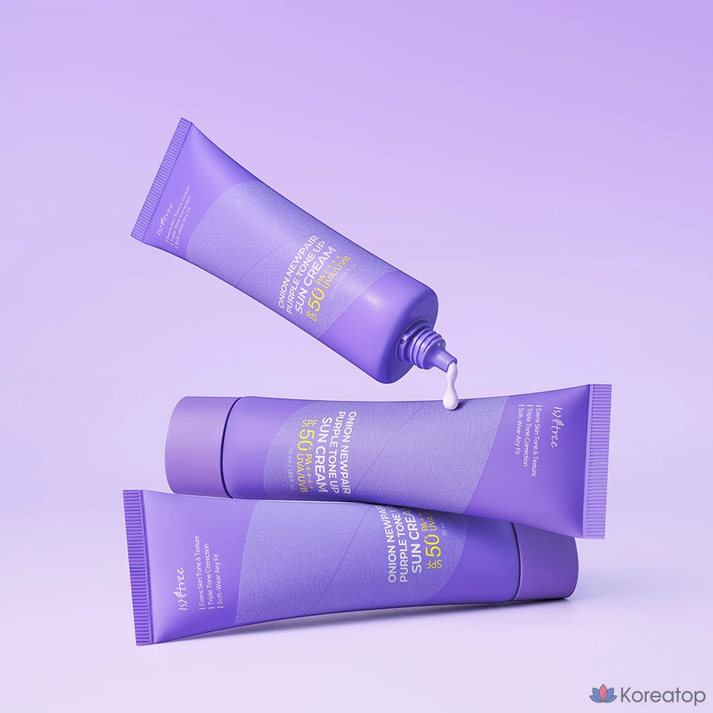 Солнцезащитный крем IsNtree Onion Newpair Purple Tone-Up SPF50+ PA++++, 50 мл, 1 шт.