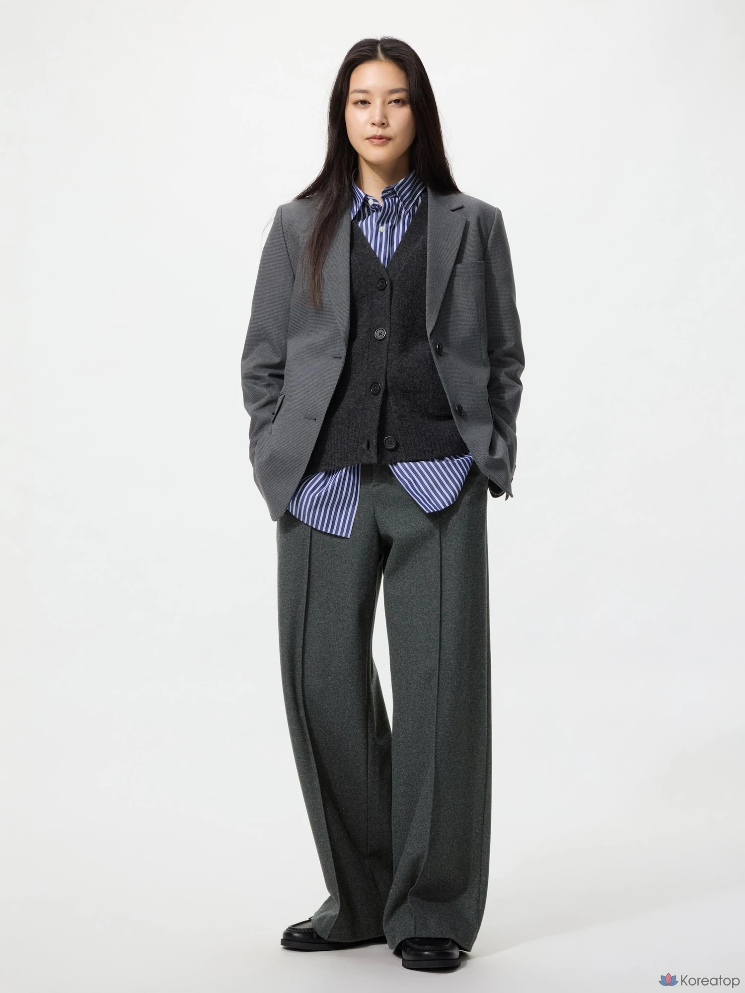 Брюки Uniqlo Brushed Jersey Wide Pants, длина штанины 70-74 см