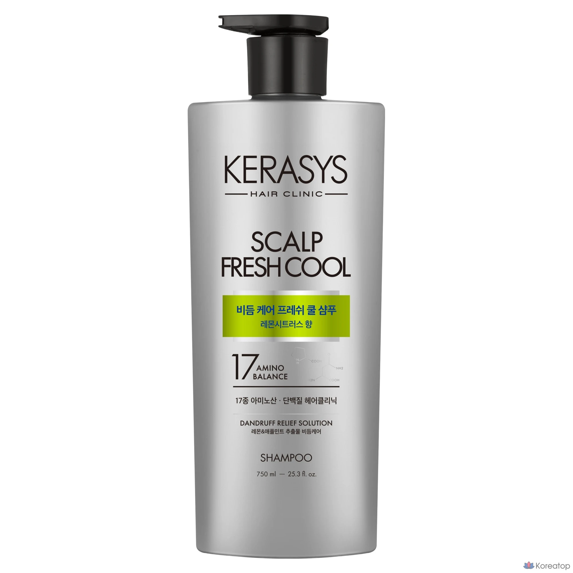 Шампунь KeraSys Scalp Dandruff Care Fresh Cool Protein Shampoo, аромат Lemon Citrus, 750 мл, 1 шт.