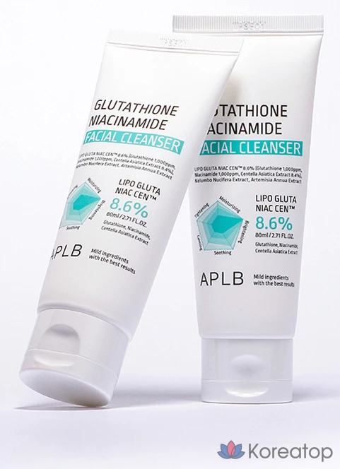 Очищающее средство для лица APLB Glutathione Niacinamide Facial Cleanser, 80 мл, 1 шт.