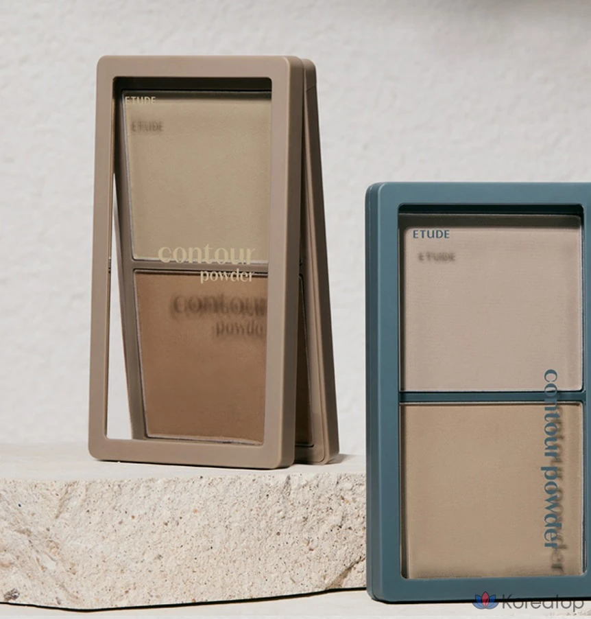 Набор для контуринга Etude House Shadow Shading Re-illumination 5g x 2 Types + Jaw Shading Brush Set, оттенок Light On + Tone on Tone (Shading), 1 шт.