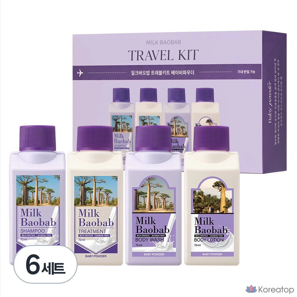Набор для ухода Milk Baobab Baby Powder Travel Kit, 6 шт.