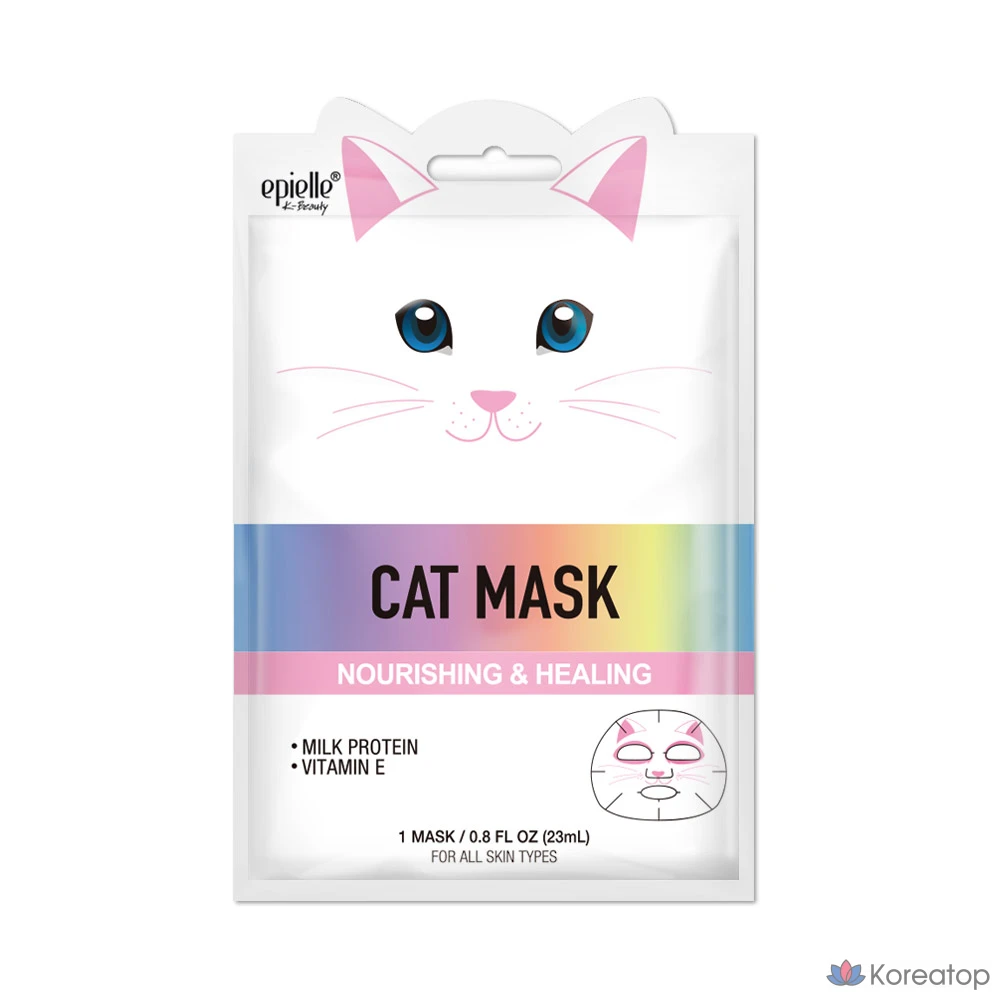 Тканевая маска для лица Epielle Character Mask Cat, 6 шт.