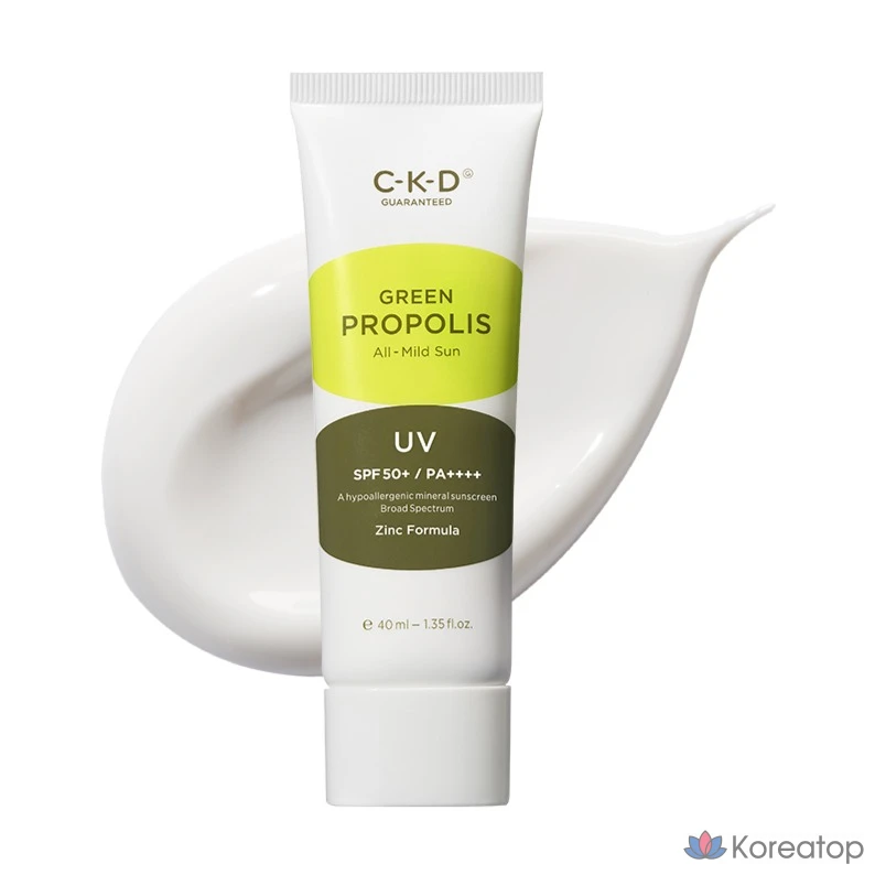 Солнцезащитный крем CKD Green Propolis All Mild Sun Cream SPF50+ PA++++, 40 мл, 1 шт.