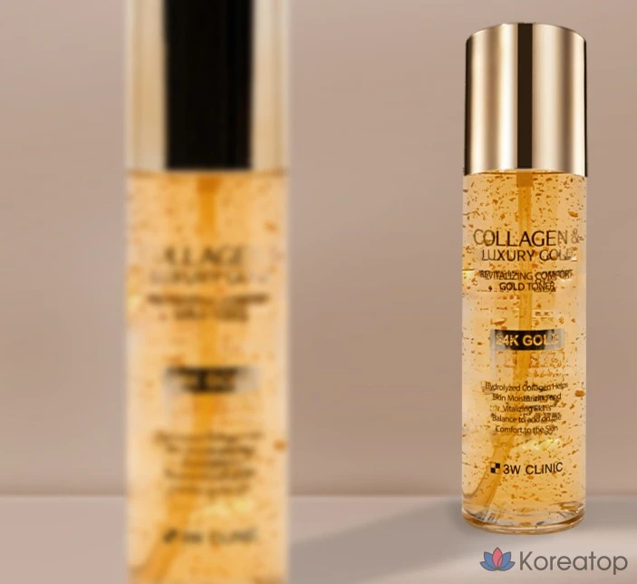 Тонер 3W Clinic Collagen &amp; Luxury Gold Comfort Gold Toner, 200 мл, 1 шт.