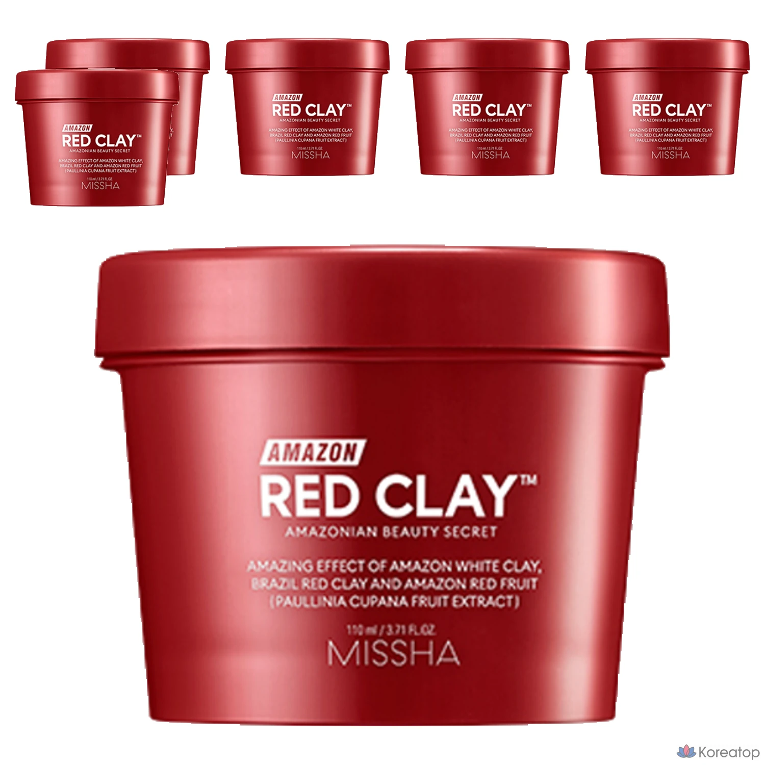 Маска для лица Missha Amazon Red Clay Pore Mask, 110 мл, 6 шт.
