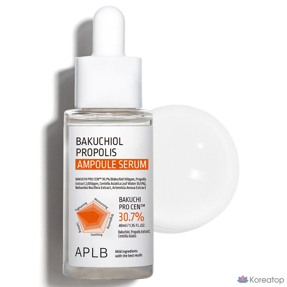 Ампульная сыворотка APLB Bakuchiol Propolis Ampoule Serum, 40 мл, 1 шт.