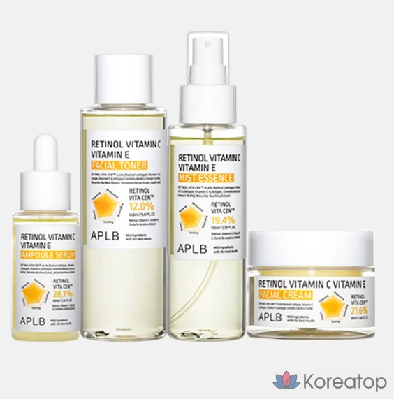 Ампульная сыворотка APLB Retinol Vitamin C Vitamin E Ampoule Serum, 40 мл, 1 шт.