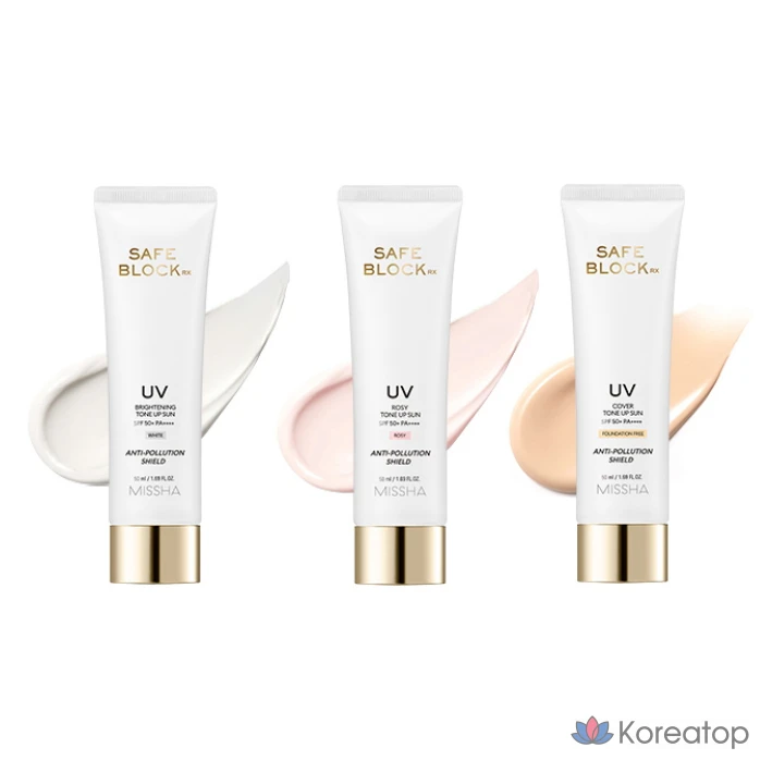 Солнцезащитный крем Missha Safe Block RX Cover Tone Up Sun Cream SPF50+ PA++++, 50 мл, 1 шт.