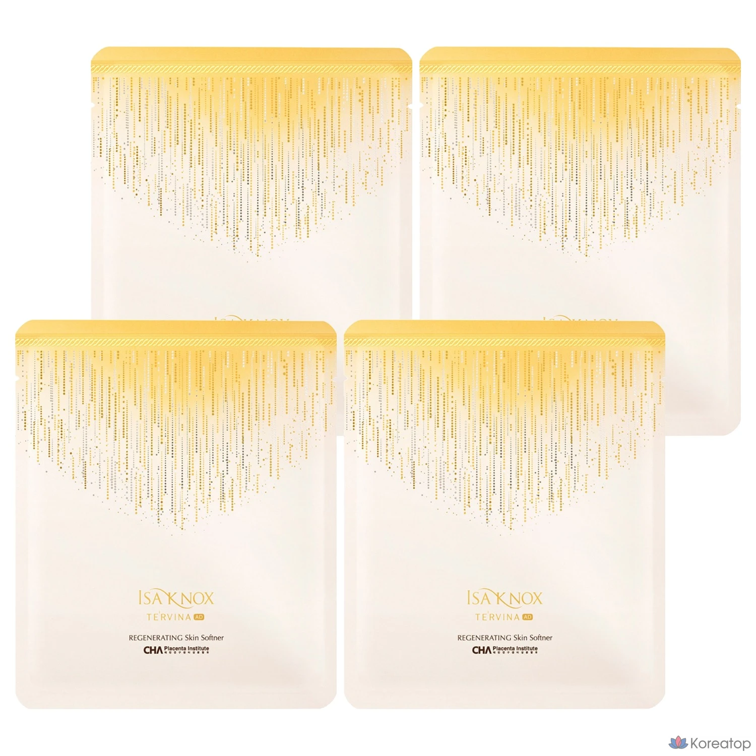 Тканевая маска для лица Isa Knox Terbina AD Regenerating Gold Ampoule Mask, 4 шт.