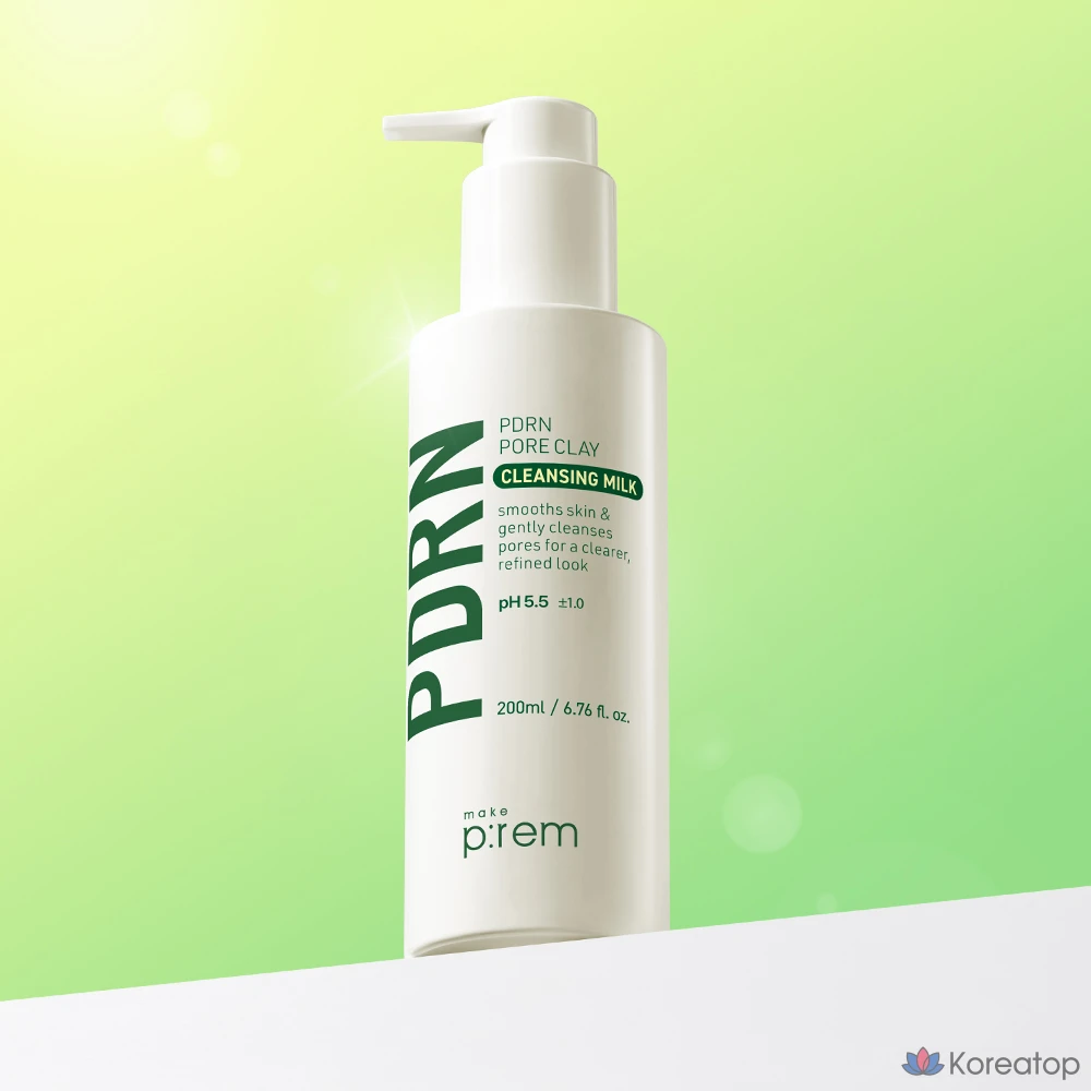 Очищающее молочко MAKE P:REM PDRN Pore Clay Cleansing Milk, 200 мл