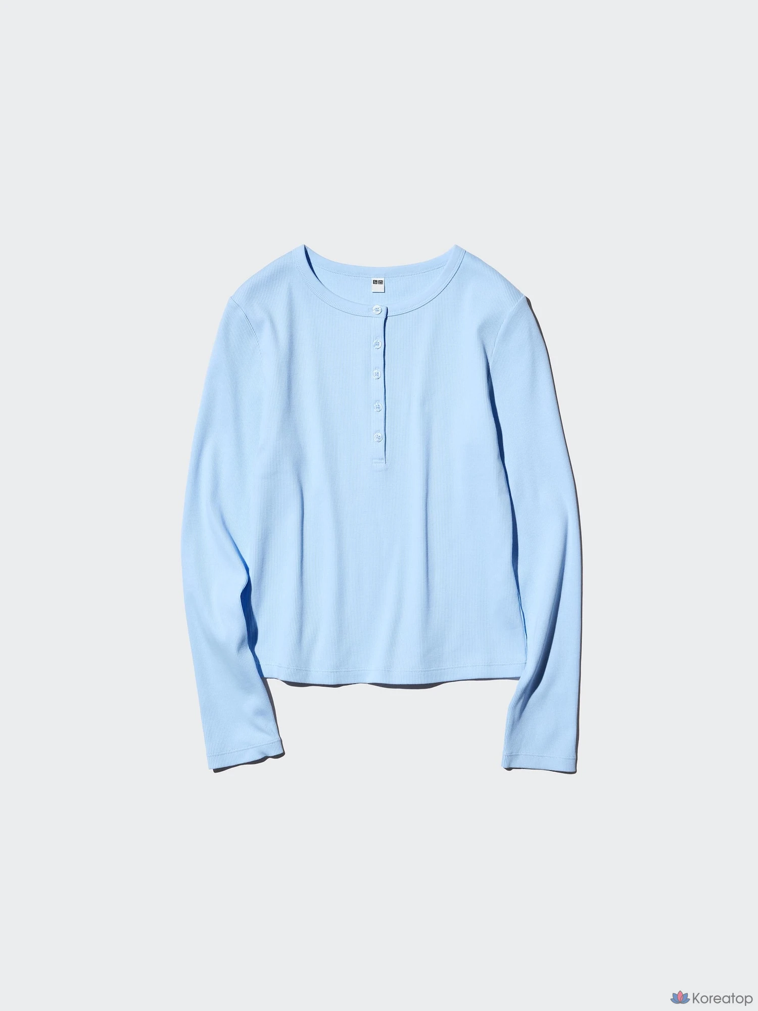 Футболка с длинным рукавом Uniqlo Rib Henley Neck T