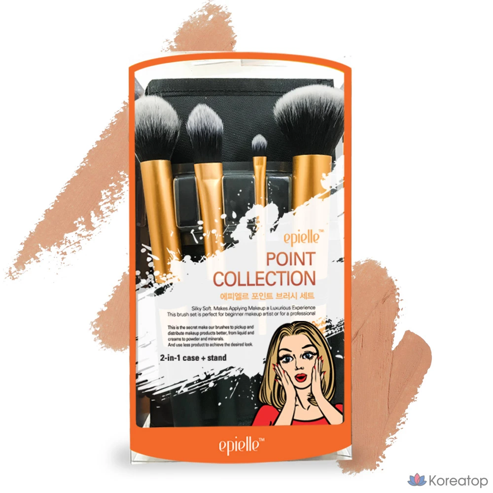 Набор кистей для макияжа Epielle Point Makeup Brush 4p Set, 4 шт.