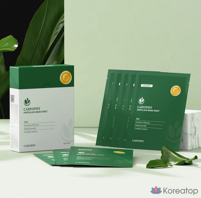 Тканевая маска для лица CARYOPHY Portulaca Mask Sheet, 50 шт., фото 2