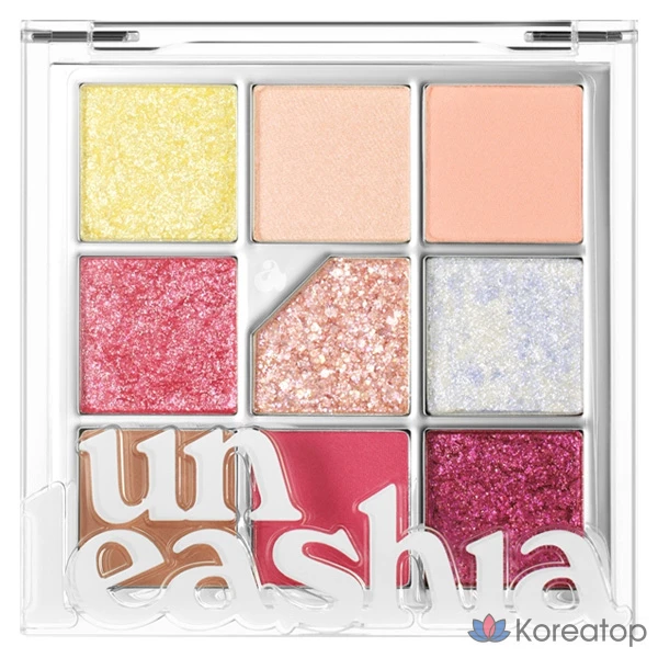Палетка теней Unleashia Glitterpedia Eye Palette, оттенок No7 All of Peach Ade, 1 шт.