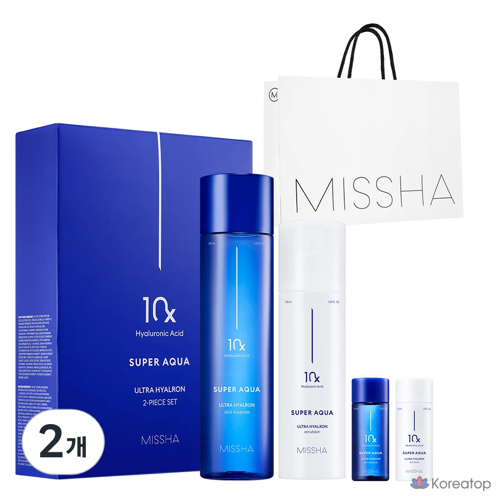 Набор для ухода Missha Super Aqua Ultra Hyalon 2-piece Set, 2 шт.