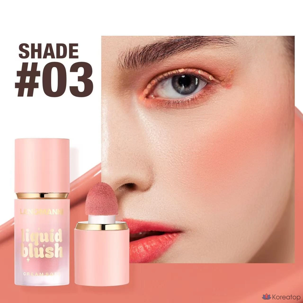 Румяна жидкие Jungsaemmool Moist Vital Phytone Liquid Blusher, оттенок 02, 1 шт., фото 5
