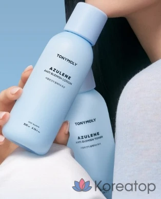 Набор для ухода Tony Moly Azulene Anti-Blemish 2-piece Set + Тонер 20 мл + Лосьон 20 мл, 1 шт.